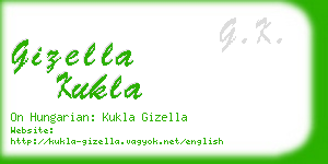 gizella kukla business card